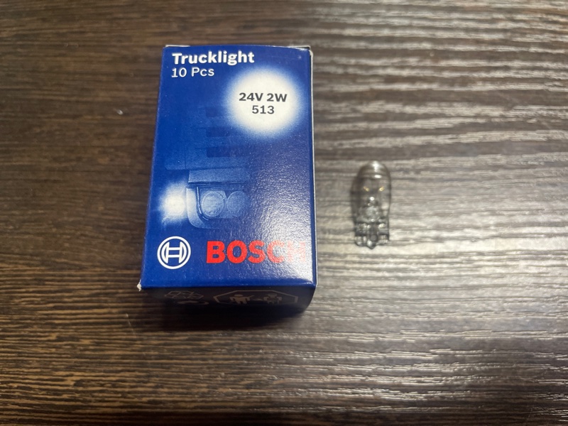 Лампа накаливания бесцокольная 24V 2W W2,1x9,5D