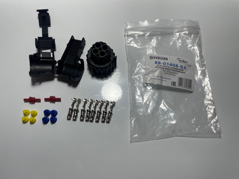 Разъем корпус штекера 4-pin DIN72585 Г-образный угловой