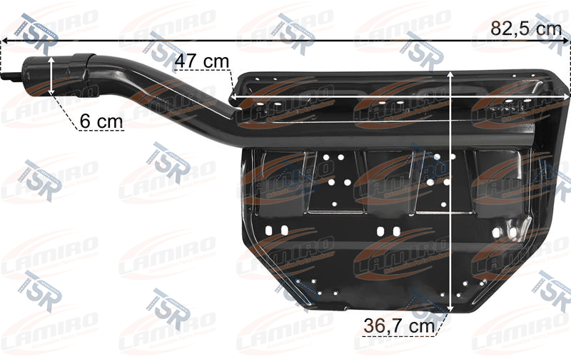 Кронштейн крыла (левый) (4-series P Cab; 4-series R Cab; 5-series P Cab; 5-series R Cab; 6-series P Cab; 6-series R-G Cab)