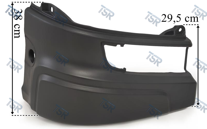 Бампер угловой правый (40 см ,  выступающий) (7-series с 2017г.)