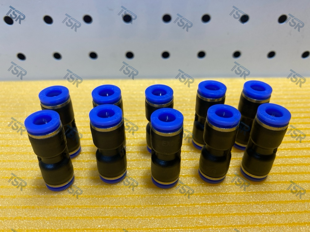 Фитинг быстросъемный 6,0*6,0 пластик (комплект 10 штук)