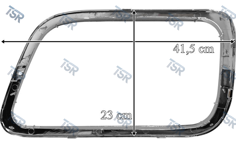 Рамка фары правая, серебристая (ACTROS MP2 MEGASPACE, ACTROS MP2, ACTROS MP3 MEGASPACE, ACTROS MP3)