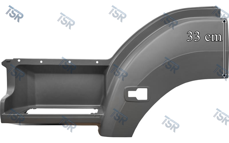 Крыло-ступень левое серое (строительная серия) (AXOR MP1, AXOR MP2)