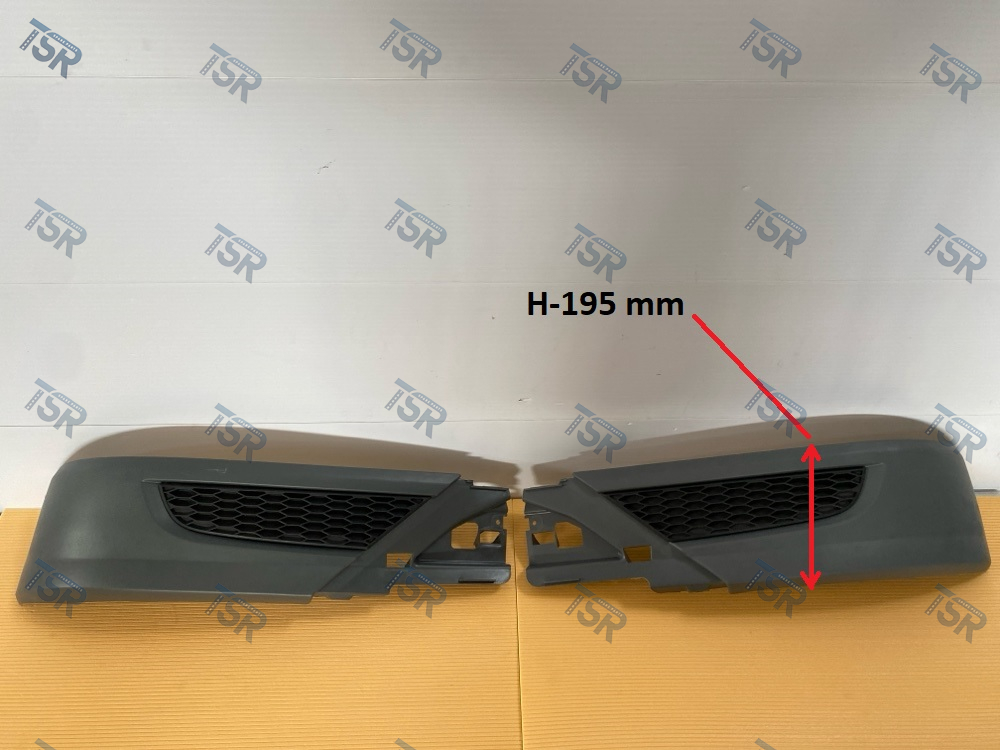 Комплект нижних углов бампера в сборе с заглушками (праваялевая) H195