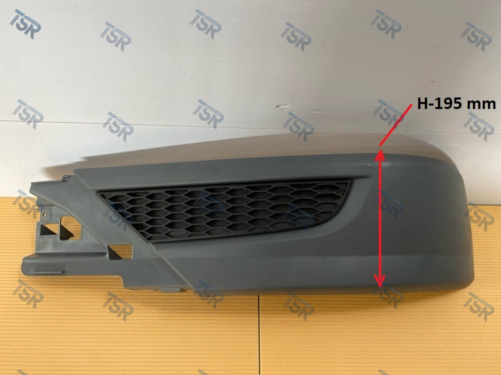 Левая часть бампера в сборе (с заглушкой) H=195