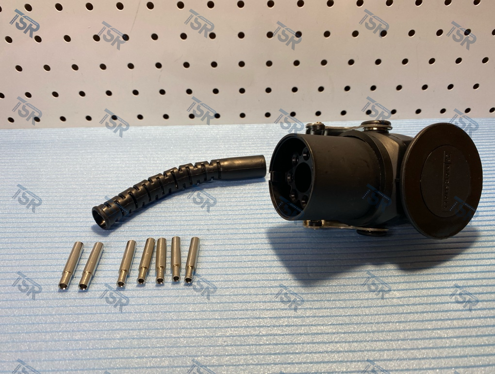 Вилка ABSEBS 24 V 7 полюсов штекер , пластиковый корпус, клеммный зажим